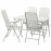 Доставка из Польши TORPARO stol+4 rozkl. krzesel, na zewnatrz, bialy/bialy/szary, 130 cm ИКЕА-29494869, ЕВРОИКЕА Калининград