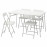 Доставка из Польши TORPARO stol+4 krzesla skladane, ogrodowe, bialy/bialy/szary, 130 cm ИКЕА-89494866, ЕВРОИКЕА Калининград