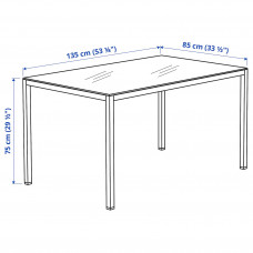 Доставка из Польши ⭐⭐⭐⭐⭐ TORSBY / LUSTEBO stol i 4 krzesla, polysk/biel chrom/Viarp bez/braz, 135 cm,ИКЕА-59523525, Евро Икеа Калининград