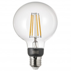 Доставка из Польши TRADFRI Светодиодная лампа E27 470 люмен, интеллектуальная беспроводная регулировка яркости/теплый белый прозрачный/сфериче