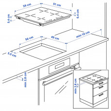 Доставка из Польши ⭐⭐⭐⭐⭐ TREVLIG plyta indukcyjna, IKEA 300 czarny, 59 cm,ИКЕА-50467835, Евро Икеа Калининград