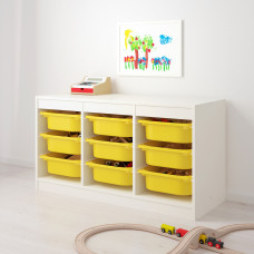 Доставка из Польши ⭐⭐⭐⭐⭐ TROFAST regal z pojemnikami, bialy/zolty, 99x44x56 cm,ИКЕА-49228469, Евро Икеа Калининград