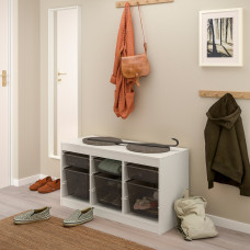 Доставка из Польши ⭐⭐⭐⭐⭐ TROFAST regal z pojemnikami, bialy/ciemnoszary, 99x44x56 cm,ИКЕА-29479835, Евро Икеа Калининград