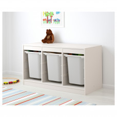 Доставка из Польши ⭐⭐⭐⭐⭐ TROFAST regal z pojemnikami, bialy/bialy, 99x44x56 cm,ИКЕА-49123405, Евро Икеа Калининград