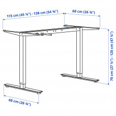 Доставка из Польши ⭐⭐⭐⭐⭐ TROTTEN podstawa sit/stand blatu stolu, bialy, 120/160 cm,ИКЕА-40507342, Евро Икеа Калининград