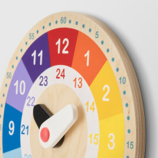Доставка из Польши ⭐⭐⭐⭐⭐ UNDERHALLA zegar drewniany edukacyjny, wielobarwny, 25 cm,ИКЕА-80506680, Евро Икеа Калининград