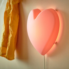 Доставка из Польши ⭐⭐⭐⭐⭐ UPPLYST lampa scienna LED, serce rozowy,ИКЕА-40440342, Евро Икеа Калининград