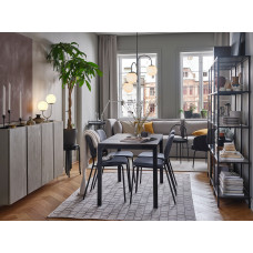 ⭐⭐⭐⭐⭐ VANGSTA Стол развернутый, черный/темно коричневый, 80/120x70 cm,IKEA-40420155, Евро Икеа Калининград