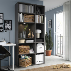 Доставка из Польши ⭐⭐⭐⭐⭐ VIHALS regal 10 polek, ciemnoszary, 95x37x200 cm,ИКЕА-50542905, Евро Икеа Калининград