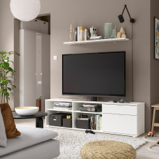 Доставка из Польши ⭐⭐⭐⭐⭐ VIHALS szafka pod TV, bialy, 176x37x50 cm,ИКЕА-80542857, Евро Икеа Калининград
