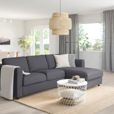 Доставка из Польши ⭐⭐⭐⭐⭐ VIMLE 3-os sofa rozkladana z szezlongiem, Gunnared srednioszary,ИКЕА-79545282, Евро Икеа Калининград