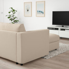 Доставка из Польши ⭐⭐⭐⭐⭐ VIMLE 3-os sofa rozkladana z szezlongiem, Hallarp bezowy,ИКЕА-49537066, Евро Икеа Калининград
