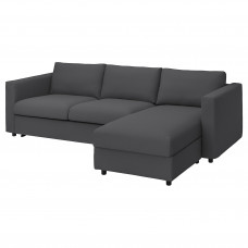 Доставка из Польши ⭐⭐⭐⭐⭐ VIMLE 3-os sofa rozkladana z szezlongiem, Hallarp szary,ИКЕА-29537072, Евро Икеа Калининград