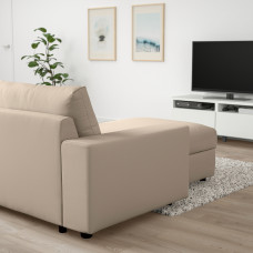 Доставка из Польши ⭐⭐⭐⭐⭐ VIMLE 3-os sofa rozkladana z szezlongiem, z szerokimi podlokietnikami/Hallarp bezowy,ИКЕА-79537084, Евро Икеа Калининград