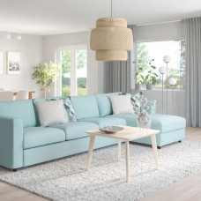 Доставка из Польши ⭐⭐⭐⭐⭐ VIMLE sofa 4-osobowa z szezlongiem, Saxemara jasnoniebieski,ИКЕА-49399531, Евро Икеа Калининград