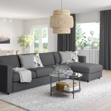 Доставка из Польши ⭐⭐⭐⭐⭐ VIMLE sofa 4-osobowa z szezlongiem, Hallarp szary,ИКЕА-89399510, Евро Икеа Калининград