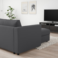 Доставка из Польши ⭐⭐⭐⭐⭐ VIMLE sofa 4-osobowa z szezlongiem, Hallarp szary,ИКЕА-89399510, Евро Икеа Калининград