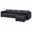 Доставка из Польши VIMLE sofa 4-osobowa, z szezlongiem/Grann/Bomstad czarny ИКЕА-09306708, ЕВРОИКЕА Калининград