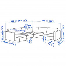 Доставка из Польши ⭐⭐⭐⭐⭐ VIMLE narozna sofa 5o z szezl, Saxemara czarnoniebieski,ИКЕА-29399693, Евро Икеа Калининград