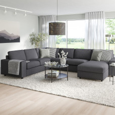 Доставка из Польши ⭐⭐⭐⭐⭐ VIMLE narozna sofa 5o z szezl, z szerokimi podlokietnikami/Gunnared srednioszary,ИКЕА-49401831, Евро Икеа Калининград