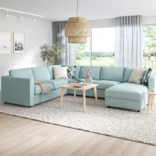 Доставка из Польши ⭐⭐⭐⭐⭐ VIMLE narozna sofa 5o z szezl, z szezlongiem/Saxemara jasnoniebieski,ИКЕА-89399690, Евро Икеа Калининград