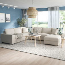 Доставка из Польши ⭐⭐⭐⭐⭐ VIMLE Narozna sofa rozkl. 5o z szezl, Z szerokimi podlokietnikami/Gunnared bezowy,ИКЕА-49419020, Евро Икеа Калининград