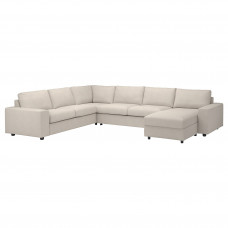Доставка из Польши ⭐⭐⭐⭐⭐ VIMLE Narozna sofa rozkl. 5o z szezl, Z szerokimi podlokietnikami/Gunnared bezowy,ИКЕА-59419114, Евро Икеа Калининград