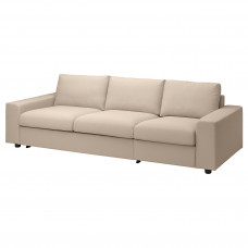 Доставка из Польши ⭐⭐⭐⭐⭐ VIMLE Rozkladana sofa 3-osobowa, Z szerokimi podlokietnikami/Hallarp bezowy,ИКЕА-09419060, Евро Икеа Калининград