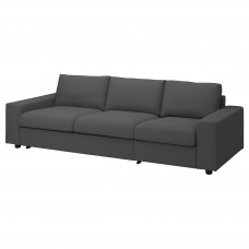 Доставка из Польши ⭐⭐⭐⭐⭐ VIMLE Rozkladana sofa 3-osobowa, Z szerokimi podlokietnikami/Hallarp szary,ИКЕА-89419061, Евро Икеа Калининград