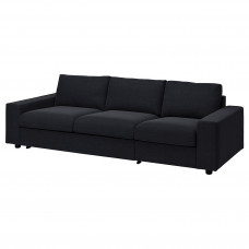 Доставка из Польши ⭐⭐⭐⭐⭐ VIMLE Rozkladana sofa 3-osobowa, Z szerokimi podlokietnikami/Saxemara czarnoniebieski,ИКЕА-69419062, Евро Икеа Калининград