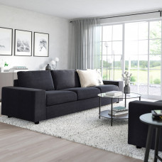 Доставка из Польши ⭐⭐⭐⭐⭐ VIMLE Rozkladana sofa 3-osobowa, Z szerokimi podlokietnikami/Saxemara czarnoniebieski,ИКЕА-69419062, Евро Икеа Калининград