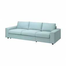 Доставка из Польши ⭐⭐⭐⭐⭐ VIMLE Rozkladana sofa 3-osobowa, Z szerokimi podlokietnikami/Saxemara jasnoniebieski,ИКЕА-49419063, Евро Икеа Калининград