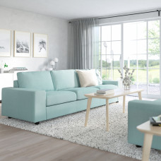 Доставка из Польши ⭐⭐⭐⭐⭐ VIMLE Rozkladana sofa 3-osobowa, Z szerokimi podlokietnikami/Saxemara jasnoniebieski,ИКЕА-49419063, Евро Икеа Калининград