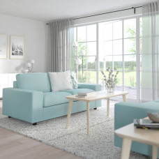 Доставка из Польши ⭐⭐⭐⭐⭐ VIMLE Sofa 2-osobowa rozkladana, Z szerokimi podlokietnikami/Saxemara jasnoniebieski,ИКЕА-89419042, Евро Икеа Калининград