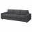 Доставка из Польши VIMLE sofa 3-osobowa, z szerokimi podlokietnikami/Hallarp szary ИКЕА-99401433, ЕВРОИКЕА Калининград