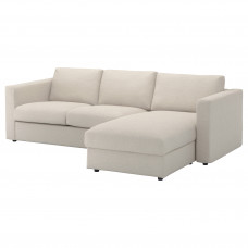 Доставка из Польши VIMLE sofa 3-osobowa, z szezlongiem/Gunnared bezowy ИКЕА-99399109, ЕВРОИКЕА Калининград