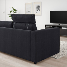 Доставка из Польши ⭐⭐⭐⭐⭐ VIMLE sofa 3-osobowa, z zaglowkiem/Saxemara czarnoniebieski,ИКЕА-89399058, Евро Икеа Калининград