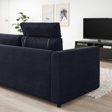 Доставка из Польши ⭐⭐⭐⭐⭐ VIMLE sofa 3-osobowa, z zaglowkiem/Saxemara czarnoniebieski,ИКЕА-89399058, Евро Икеа Калининград