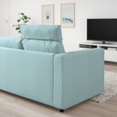 Доставка из Польши ⭐⭐⭐⭐⭐ VIMLE sofa 3-osobowa, z zaglowkiem/Saxemara jasnoniebieski,ИКЕА-49399055, Евро Икеа Калининград