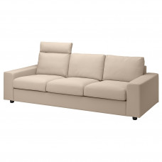 Доставка из Польши VIMLE sofa 3-osobowa, z zaglowkiem z szerokimi podlokietnikami/Hallarp bezowy ИКЕА-59401425, ЕВРОИКЕА Калининград