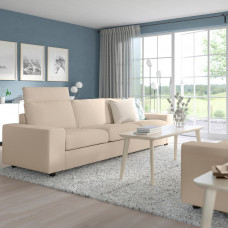 Доставка из Польши ⭐⭐⭐⭐⭐ VIMLE sofa 3-osobowa, z zaglowkiem z szerokimi podlokietnikami/Hallarp bezowy,ИКЕА-59401425, Евро Икеа Калининград
