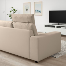 Доставка из Польши ⭐⭐⭐⭐⭐ VIMLE sofa 3-osobowa, z zaglowkiem z szerokimi podlokietnikami/Hallarp bezowy,ИКЕА-59401425, Евро Икеа Калининград