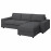 Доставка из Польши VIMLE sofa 3-osobowa z szezlongiem, z szerokimi podlokietnikami/Hallarp szary ИКЕА-29401422, ЕВРОИКЕА Калининград
