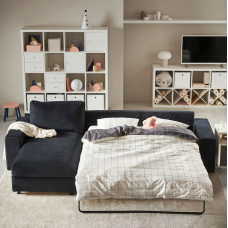 Доставка из Польши ⭐⭐⭐⭐⭐ VIMLE Sofa 3-osobowa z szezlongiem, Z szerokimi podlokietnikami/Saxemara czarnoniebieski,ИКЕА-79419052, Евро Икеа Калининград