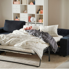 Доставка из Польши ⭐⭐⭐⭐⭐ VIMLE Sofa 3-osobowa z szezlongiem, Z szerokimi podlokietnikami/Saxemara czarnoniebieski,ИКЕА-79419052, Евро Икеа Калининград