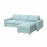 Доставка из Польши VIMLE sofa 3-osobowa z szezlongiem, z szerokimi podlokietnikami/Saxemara jasnoniebieski ИКЕА-29401455, ЕВРОИКЕА Калининград