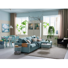 Доставка из Польши ⭐⭐⭐⭐⭐ VIMLE sofa 3-osobowa z szezlongiem, z szerokimi podlokietnikami/Saxemara jasnoniebieski,ИКЕА-29401455, Евро Икеа Калининград