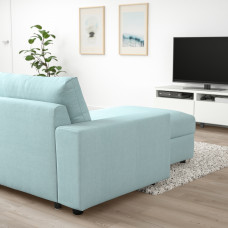 Доставка из Польши ⭐⭐⭐⭐⭐ VIMLE Sofa 3-osobowa z szezlongiem, Z szerokimi podlokietnikami/Saxemara jasnoniebieski,ИКЕА-89419056, Евро Икеа Калининград