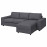 Доставка из Польши VIMLE sofa 3-osobowa z szezlongiem, z szerokimi podlokietnikami Gunnared/srednioszary ИКЕА-99401292, ЕВРОИКЕА Калининград