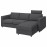 Доставка из Польши VIMLE sofa 3-osobowa z szezlongiem, z zaglowkiem/Hallarp szary ИКЕА-89399124, ЕВРОИКЕА Калининград